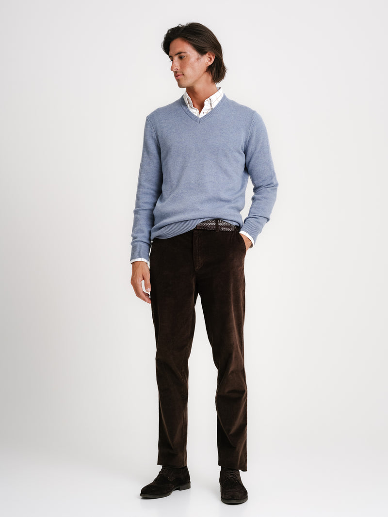 Blue Thick Wool Pullover