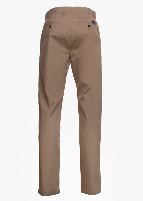 Pantalon Chino Coupe Ajustée En Sergé Uni