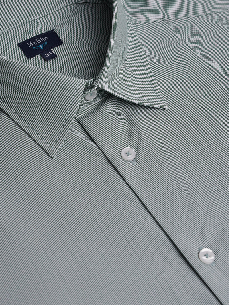 Classic fit poplin shirt green