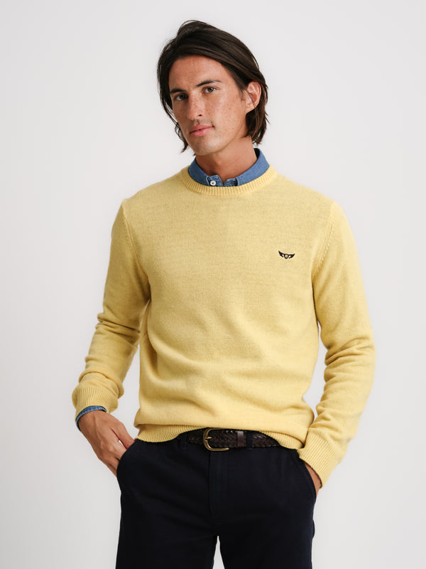 Pullover Lã Grosso Amarelo