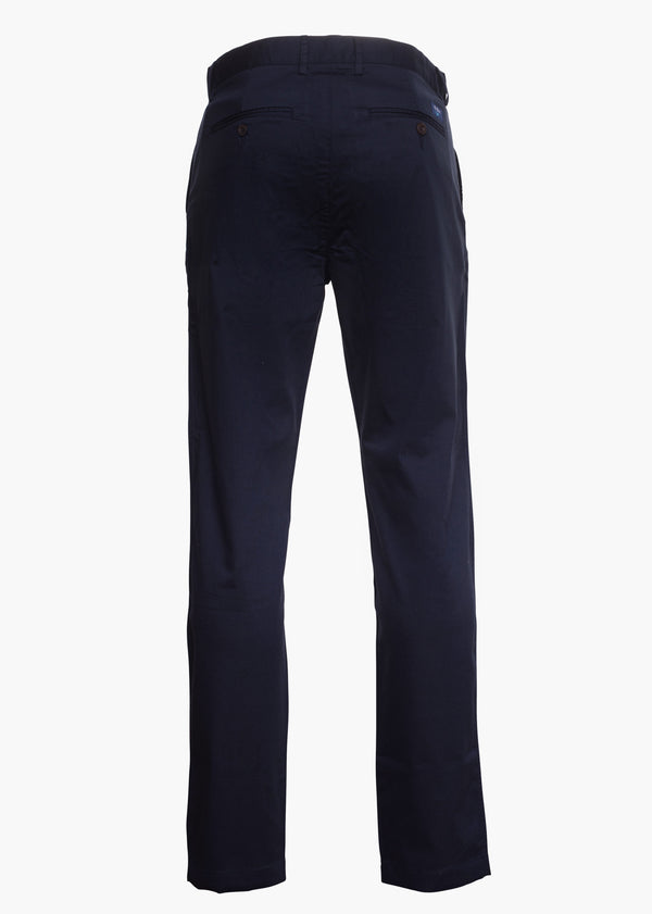 Pantalon Chino Coupe Ajustée En Toile Unie