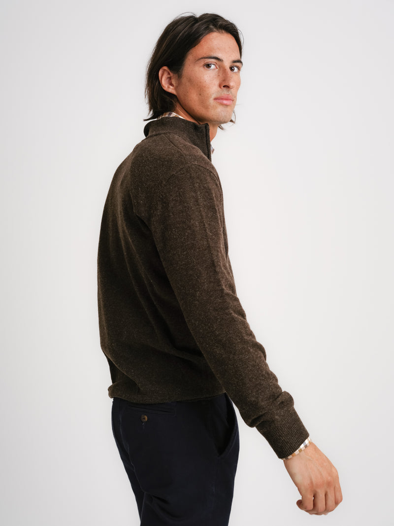 Brown Thick Wool Pullover