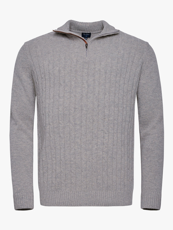 Pull en laine épaisse gris