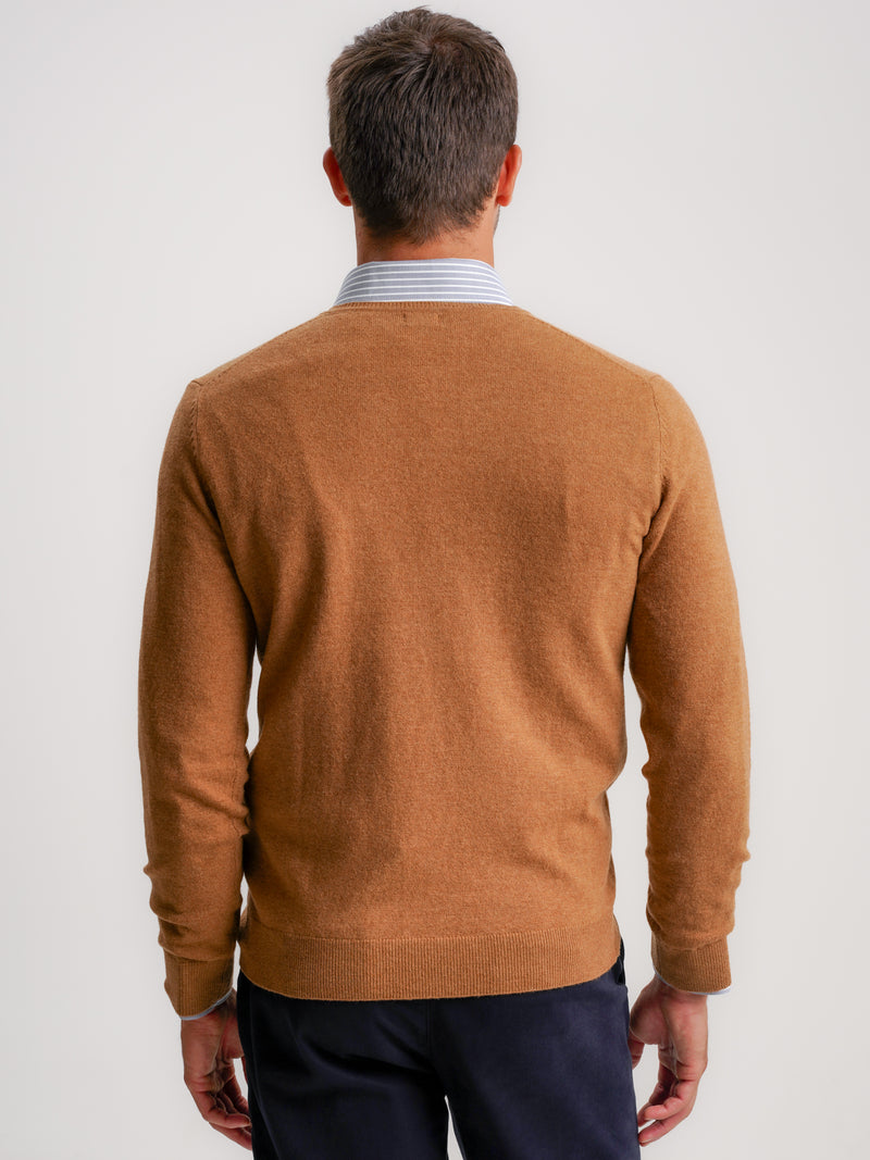 Pullover Lã Grosso Camel Mr. Blue