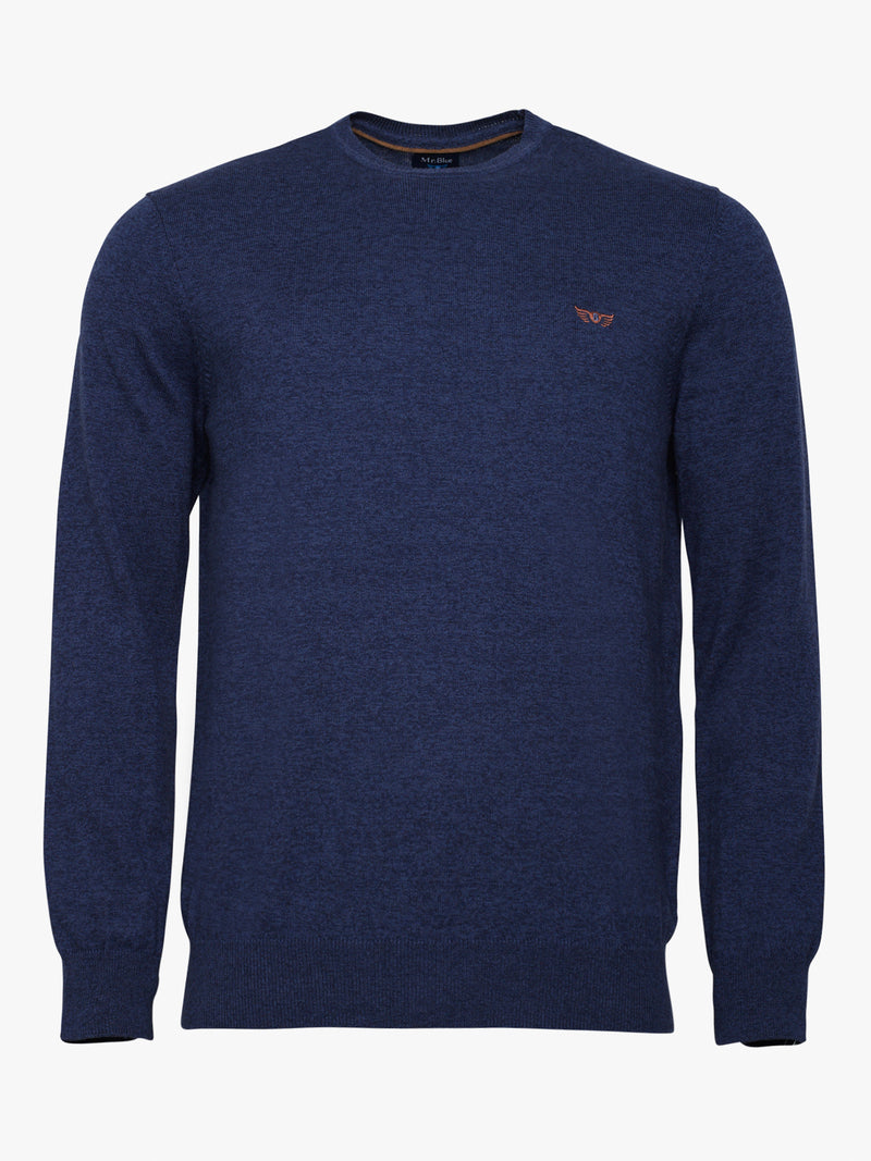 Blue Thin Cashmere Pullover
