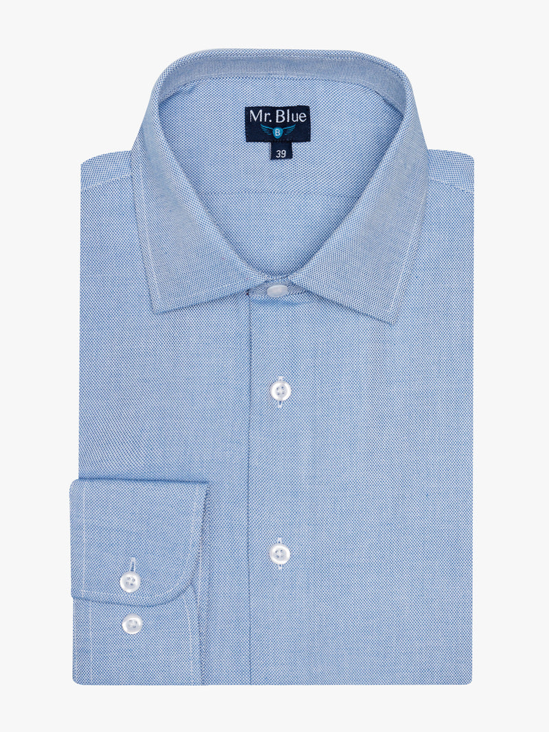 Camisa Classic Fit Oxford Azul