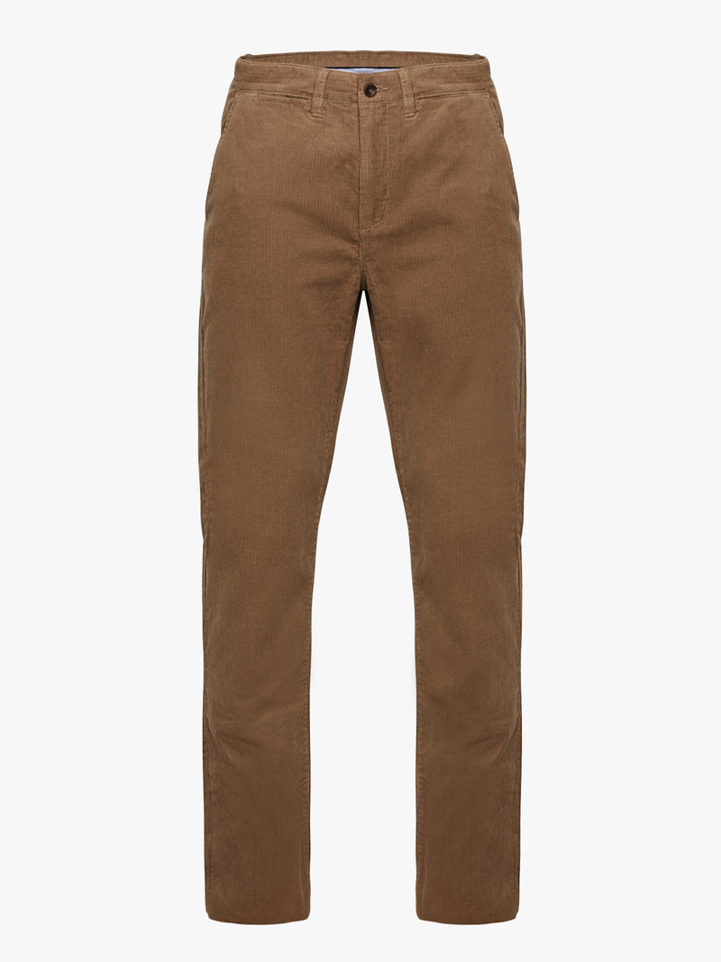 Regular Fit Beige Bombazine Trousers