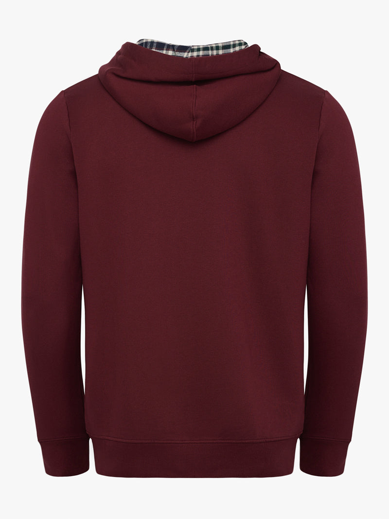 Sweat à capuche bordeaux avec logo