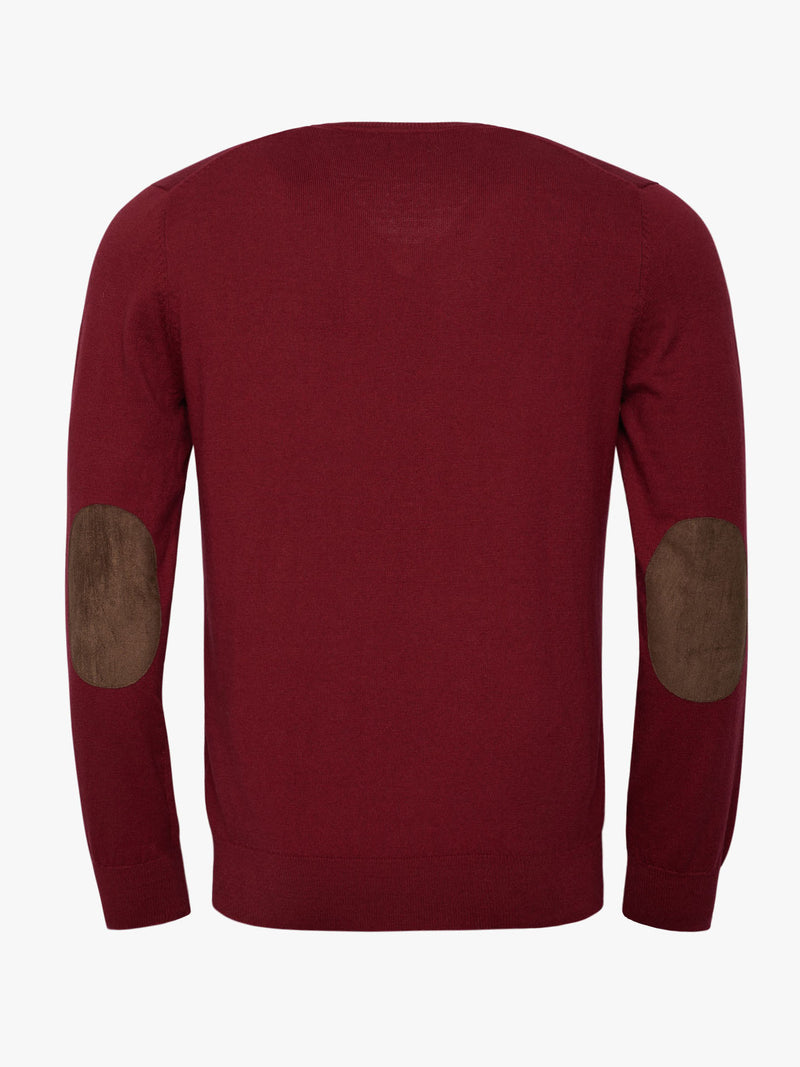 Red Slim Merino Wool Pullover