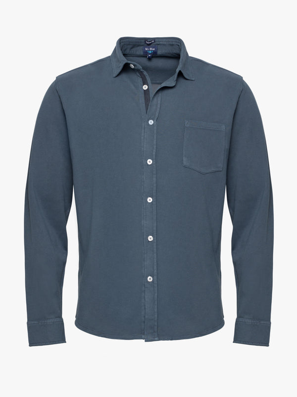 Camisa Slim Fit Azul Mr. Blue