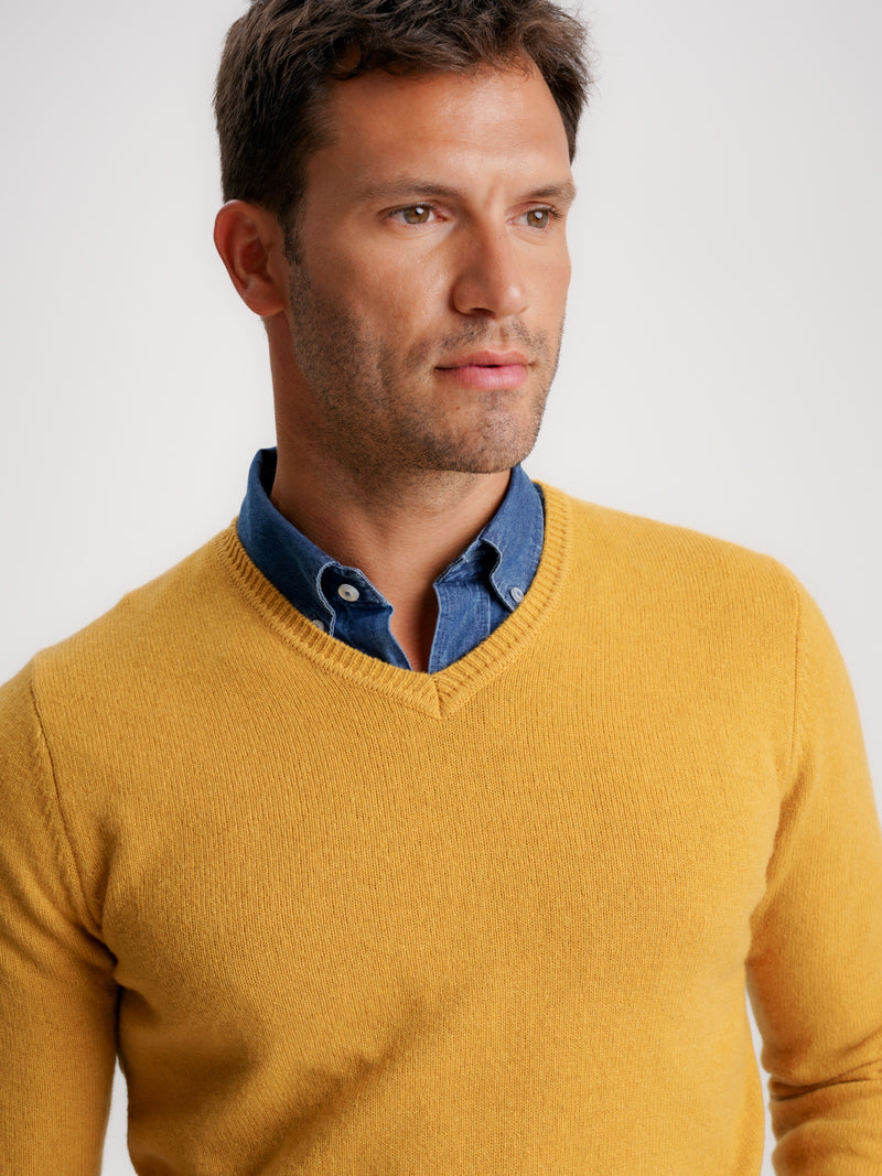 Pullover Lã Grosso Amarelo Mr. Blue